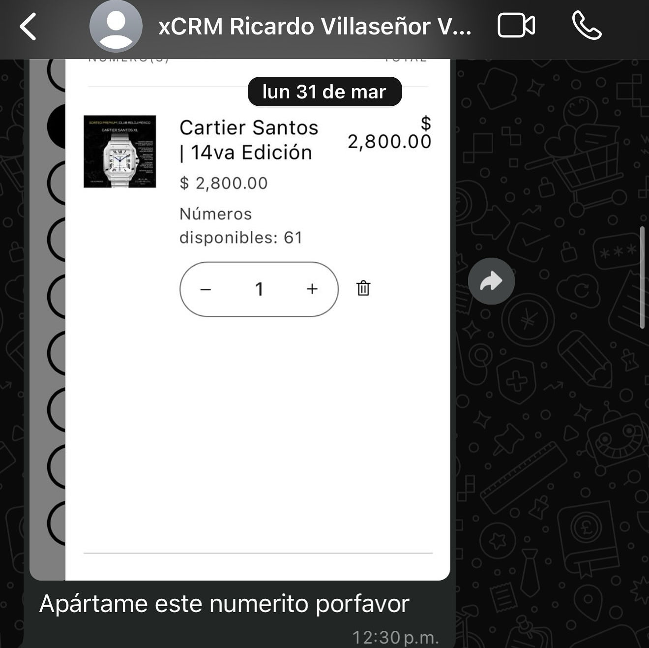 Ricardo Villaseñor | Cartier Santos
