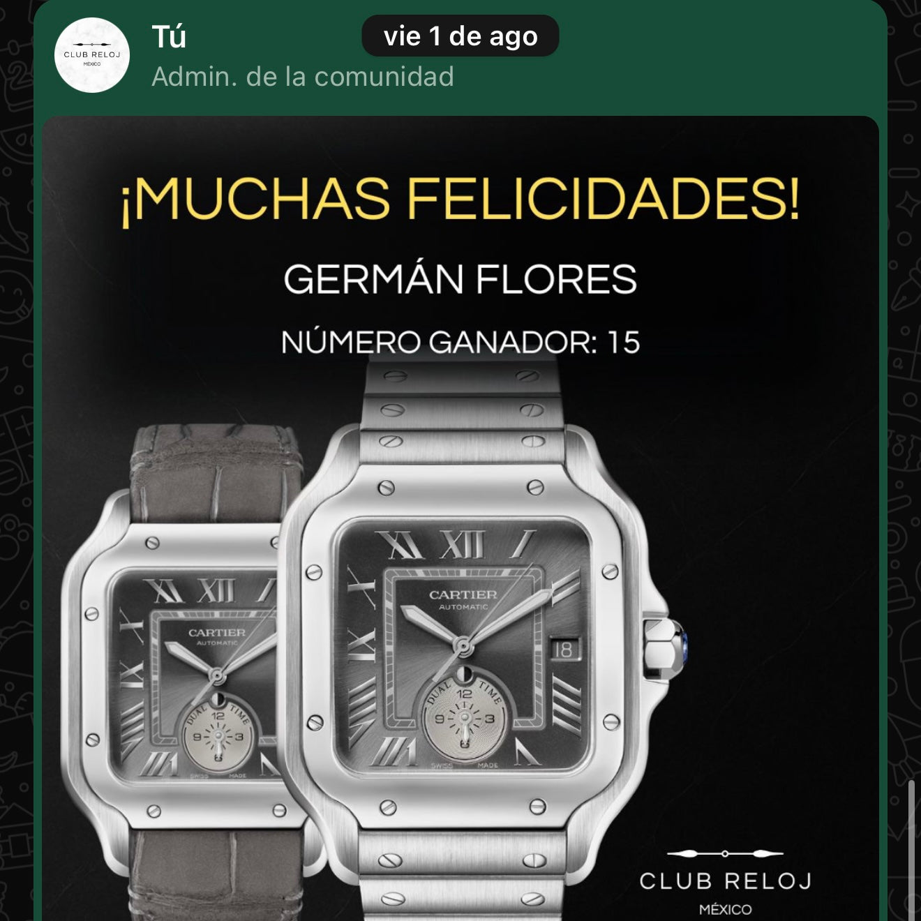 Germán Flores | Cartier Santos Dual Time