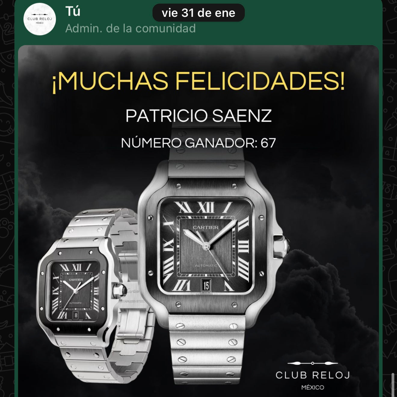 Patricio Saenz | Cartier Santos