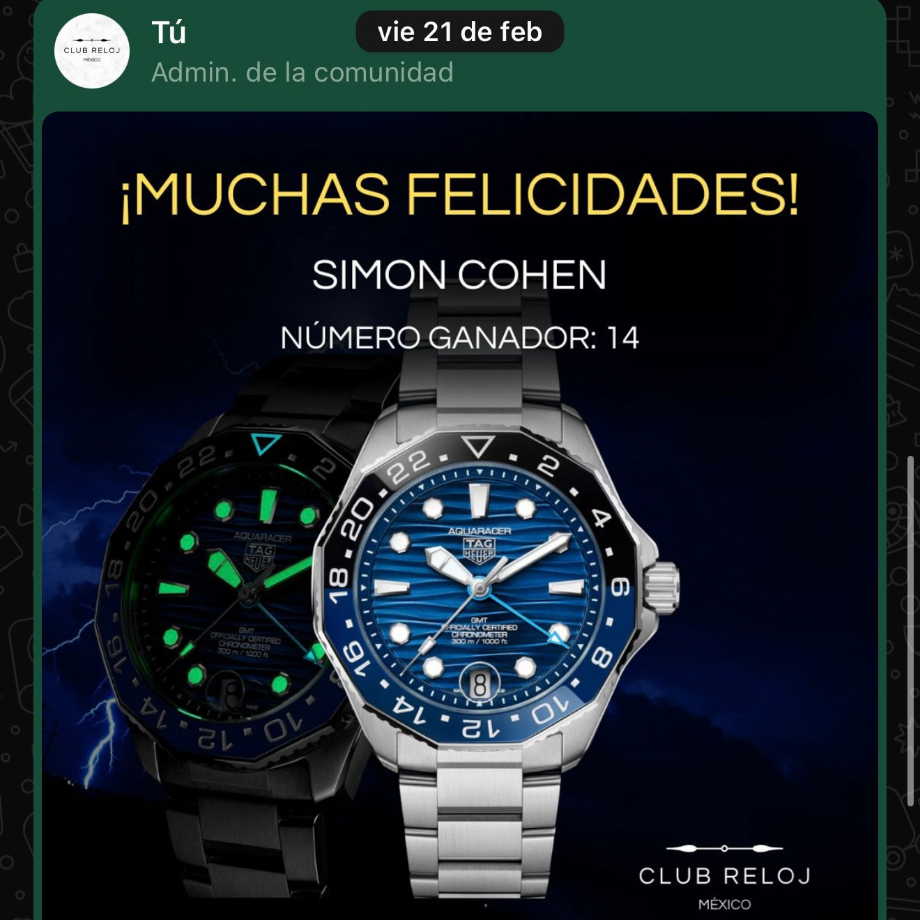 Simón Cohen | Tag Heuer Aquaracer